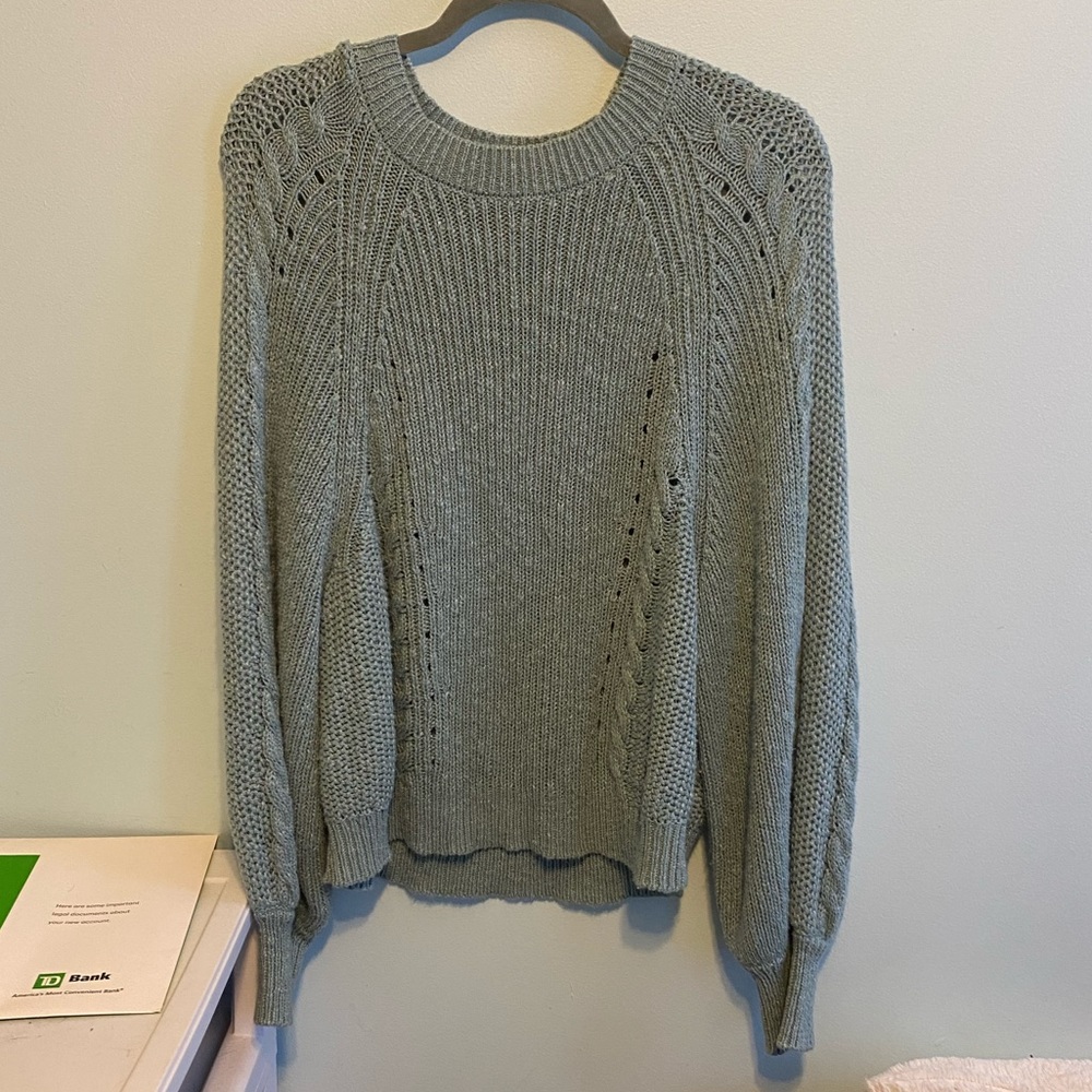 american eagle open knit scoop neck sweater